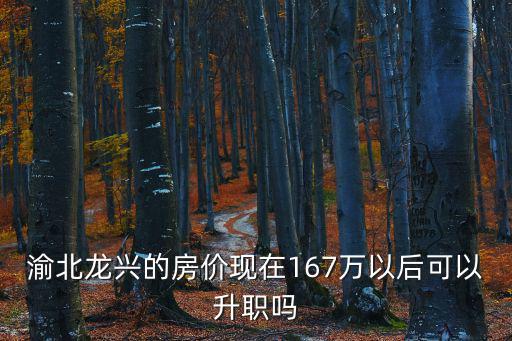 渝北龍興的房價現在167萬以后可以升職嗎