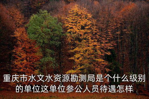 重慶市水文水資源勘測局是個(gè)什么級別的單位這單位參公人員待遇怎樣