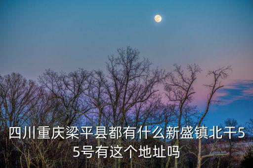 四川重慶梁平縣都有什么新盛鎮北干55號有這個地址嗎