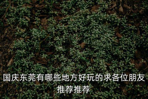國慶東莞有哪些地方好玩的求各位朋友推薦推薦