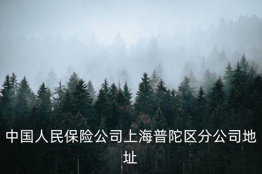 中國人民保險(xiǎn)公司上海普陀區(qū)分公司地址