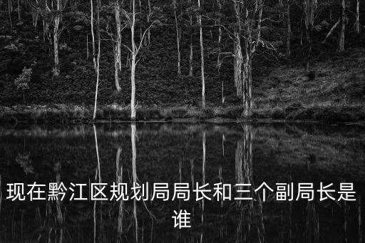 現在黔江區規劃局局長和三個副局長是誰