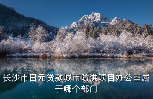 長沙市日元貸款城市防洪項目辦公室屬于哪個部門