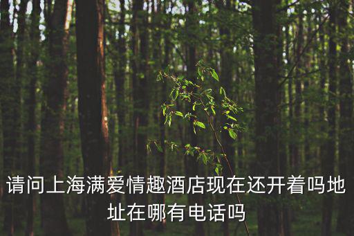 請(qǐng)問上海滿愛情趣酒店現(xiàn)在還開著嗎地址在哪有電話嗎
