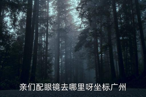親們配眼鏡去哪里呀坐標廣州