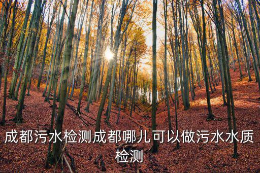 成都污水檢測成都哪兒可以做污水水質(zhì)檢測