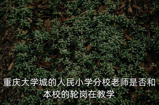 重慶市大學(xué)城人民小學(xué)好嗎，重慶大學(xué)城的人民小學(xué)分校老師是否和本校的輪崗在教學(xué)