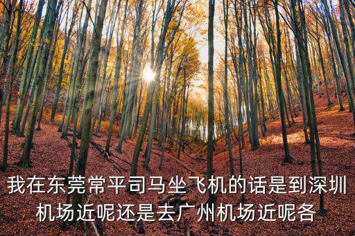 我在東莞常平司馬坐飛機的話是到深圳機場近呢還是去廣州機場近呢各