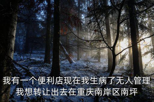 我有一個便利店現(xiàn)在我生病了無人管理我想轉讓出去在重慶南岸區(qū)南坪