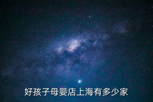 好孩子母嬰店上海有多少家