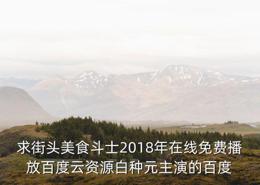 求街頭美食斗士2018年在線免費播放百度云資源白種元主演的百度