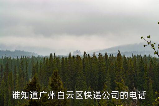 誰(shuí)知道廣州白云區(qū)快遞公司的電話