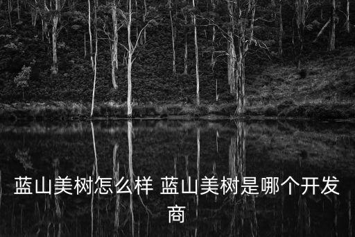 藍山美樹怎么樣 藍山美樹是哪個開發商