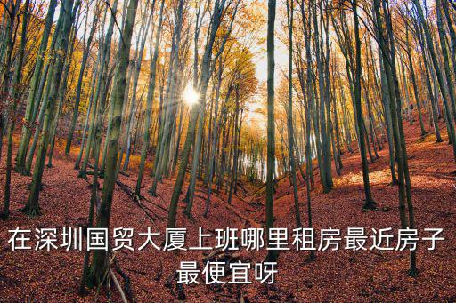 在深圳國貿大廈上班哪里租房最近房子最便宜呀