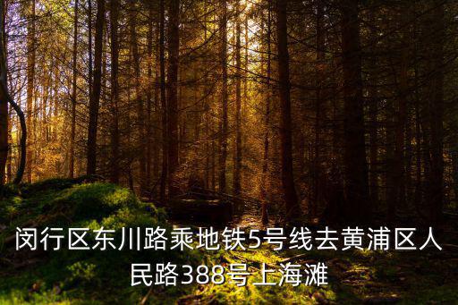閔行區(qū)東川路乘地鐵5號線去黃浦區(qū)人民路388號上海灘