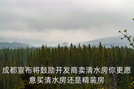 成都市精裝房，成都精裝修房裝修內容是什么交房時需要購置哪些家具及后期費用百度