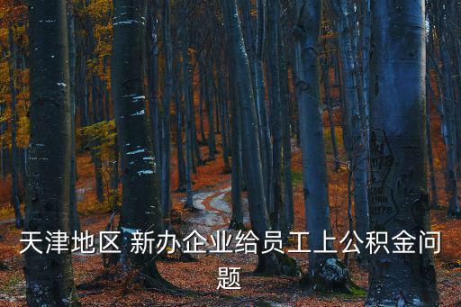 天津地區 新辦企業給員工上公積金問題