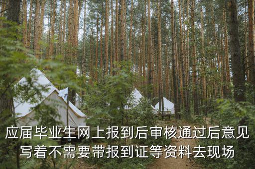 應屆畢業生網上報到后審核通過后意見寫著不需要帶報到證等資料去現場