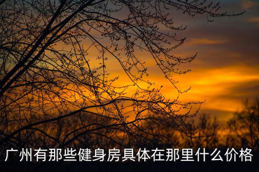 廣州有那些健身房具體在那里什么價(jià)格