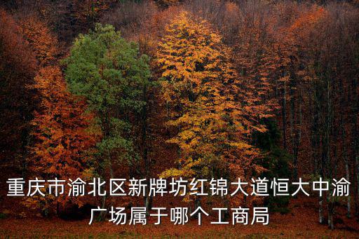 重慶市渝北區新牌坊紅錦大道恒大中渝廣場屬于哪個工商局