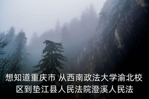 想知道重慶市 從西南政法大學渝北校區到墊江縣人民法院澄溪人民法