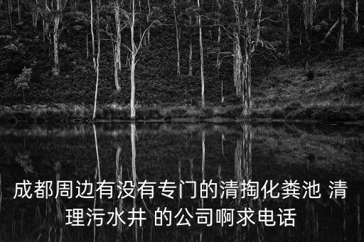 成都周邊有沒有專門的清掏化糞池 清理污水井 的公司啊求電話