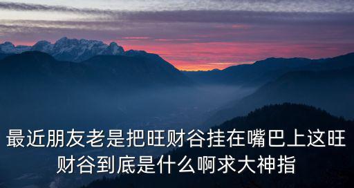 最近朋友老是把旺財谷掛在嘴巴上這旺財谷到底是什么啊求大神指
