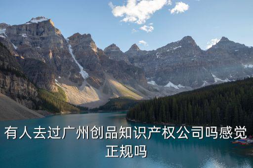有人去過廣州創品知識產權公司嗎感覺正規嗎