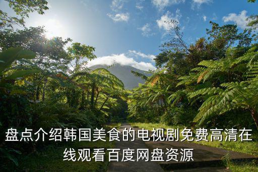盤點介紹韓國美食的電視劇免費高清在線觀看百度網盤資源