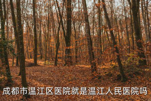 成都市溫江區醫院就是溫江人民醫院嗎
