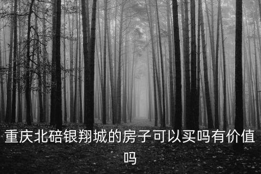 重慶北碚銀翔城的房子可以買嗎有價值嗎