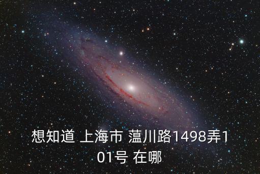 想知道 上海市 蕰川路1498弄101號 在哪
