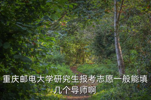 重慶郵電大學研究生報考志愿一般能填幾個導師啊