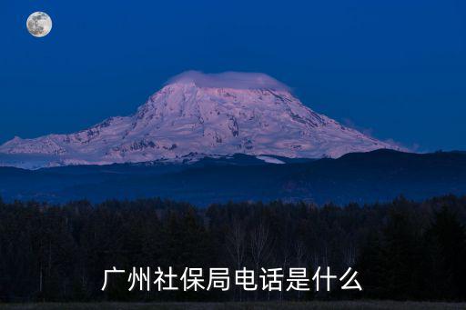 廣州社保局電話是什么
