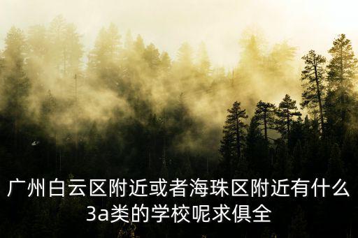 廣州白云區附近或者海珠區附近有什么3a類的學校呢求俱全