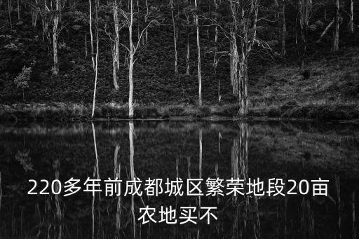 220多年前成都城區(qū)繁榮地段20畝農(nóng)地買不