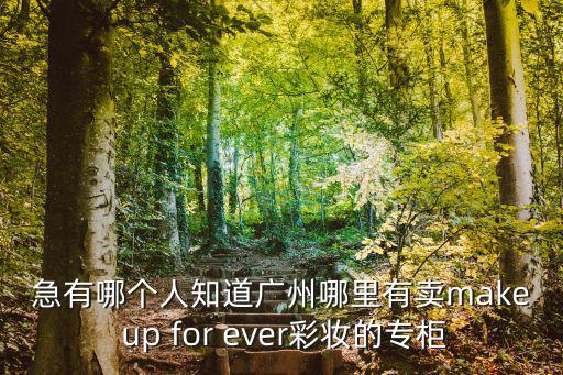 急有哪個人知道廣州哪里有賣make up for ever彩妝的專柜
