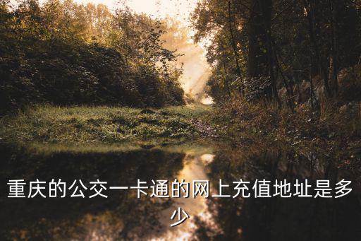 重慶的公交一卡通的網上充值地址是多少