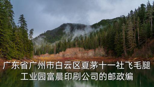 廣東省廣州市白云區夏茅十一社飛毛腿工業園富晨印刷公司的郵政編