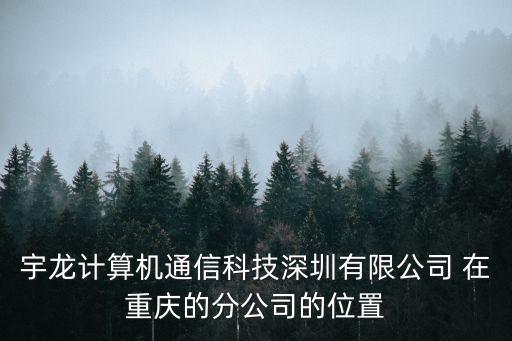 宇龍計(jì)算機(jī)通信科技深圳有限公司 在重慶的分公司的位置