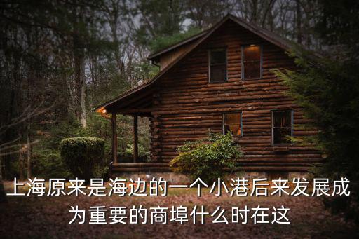 上海原來(lái)是海邊的一個(gè)小港后來(lái)發(fā)展成為重要的商埠什么時(shí)在這