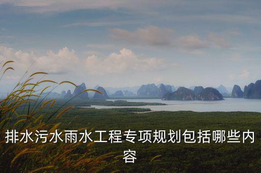 上海市雨水系統排水規劃，排水污水雨水工程專項規劃包括哪些內容