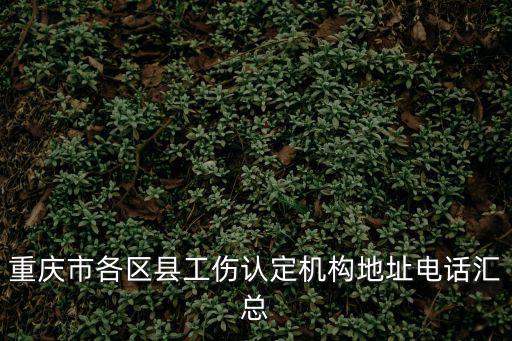 重慶市各區縣工傷認定機構地址電話匯總