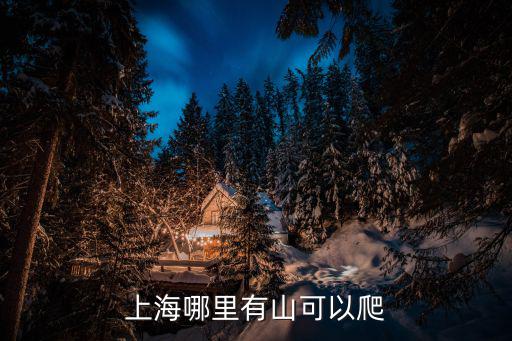 上海市的爬山地，上海哪里可以爬山呀