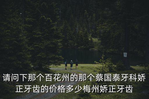 請問下那個百花州的那個蔡國泰牙科嬌正牙齒的價格多少梅州嬌正牙齒