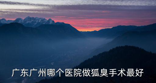 廣東廣州哪個(gè)醫(yī)院做狐臭手術(shù)最好