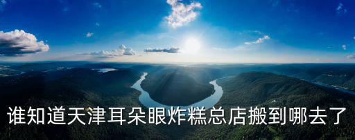 誰知道天津耳朵眼炸糕總店搬到哪去了