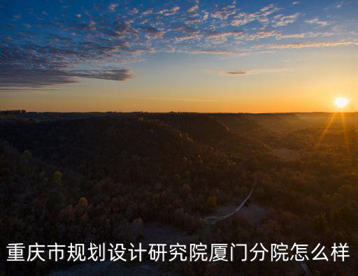 重慶市規劃設計研究院郵政編碼，重慶市規劃設計研究院院四川分院這單位怎么樣啊