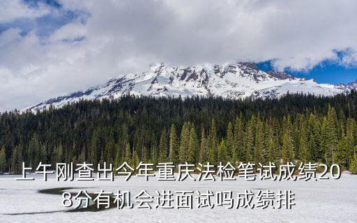 上午剛查出今年重慶法檢筆試成績208分有機會進面試嗎成績排