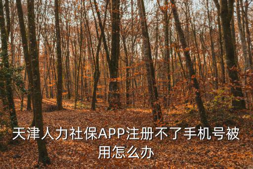 天津人力社保APP注冊不了手機號被用怎么辦